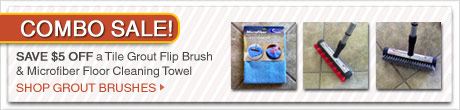 Combo Sale $5 off Tile Grout Flip Brush & Microfiber Floor Cleaning Towel
