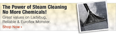 The power of steam cleaning no more chemicals. Great values on Ladybug, Reliable & Euroflex Monster. Shop Now
